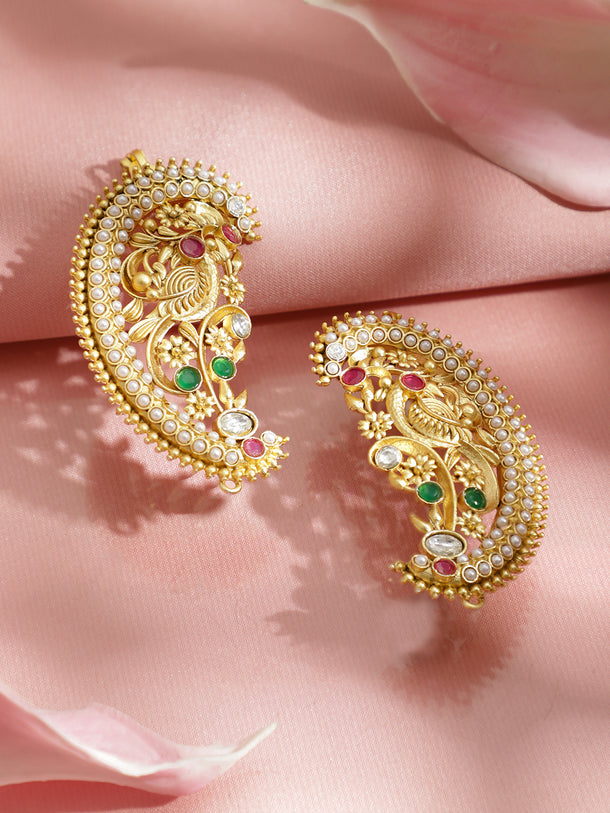 Festive Regal Charm Oversized Earcuff Earrings