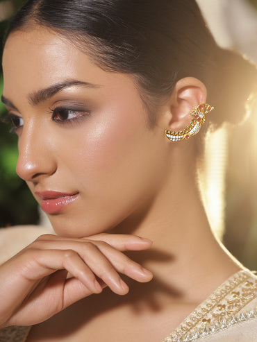 Traditional Curvs Multicolor Kundan Studs