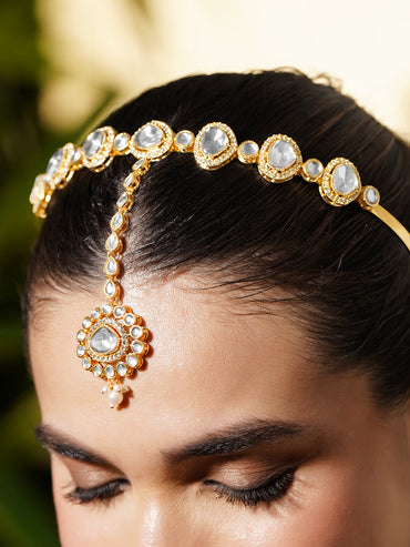 Moonlit Kundan Mathapatti