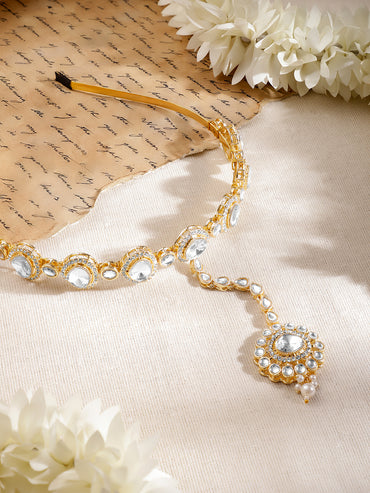 Moonlit Kundan Mathapatti