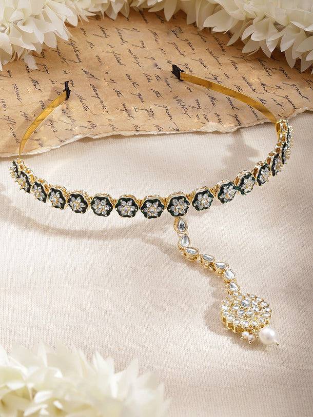 Traditional Kundan Festive Hair Band