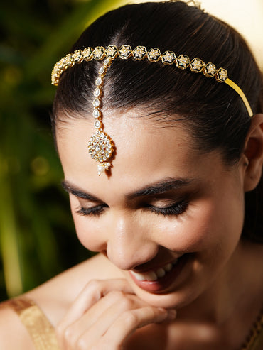 Traditional Kundan Festive Hair Band