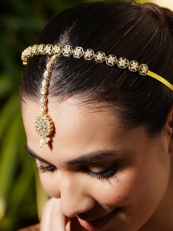 Traditional Kundan Festive Hair Band