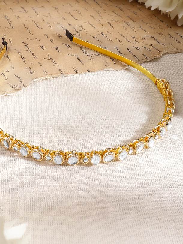 Moonlit Heirloom Kundan Hair Band