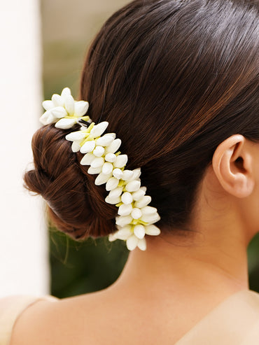 Floral Half Bun Hair Accessory