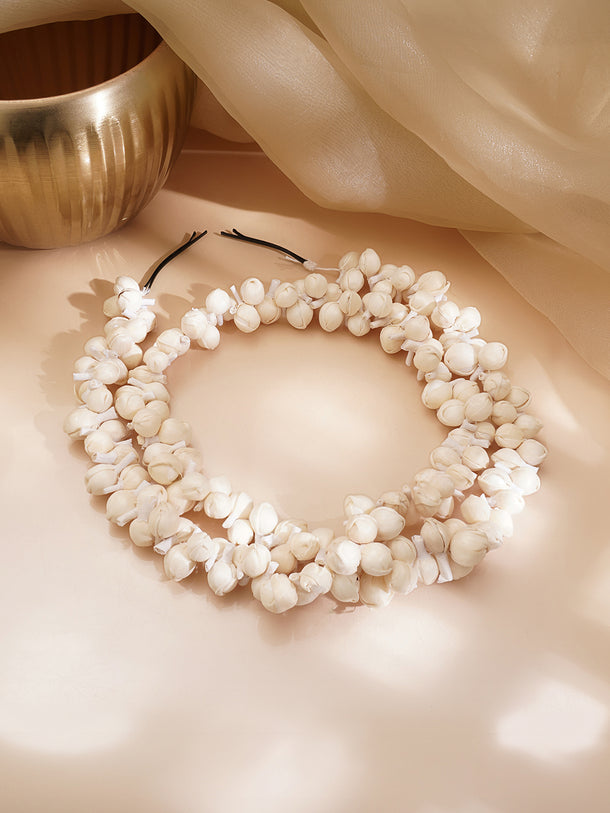 Classic White Jasmine Bridal Hair Gajra