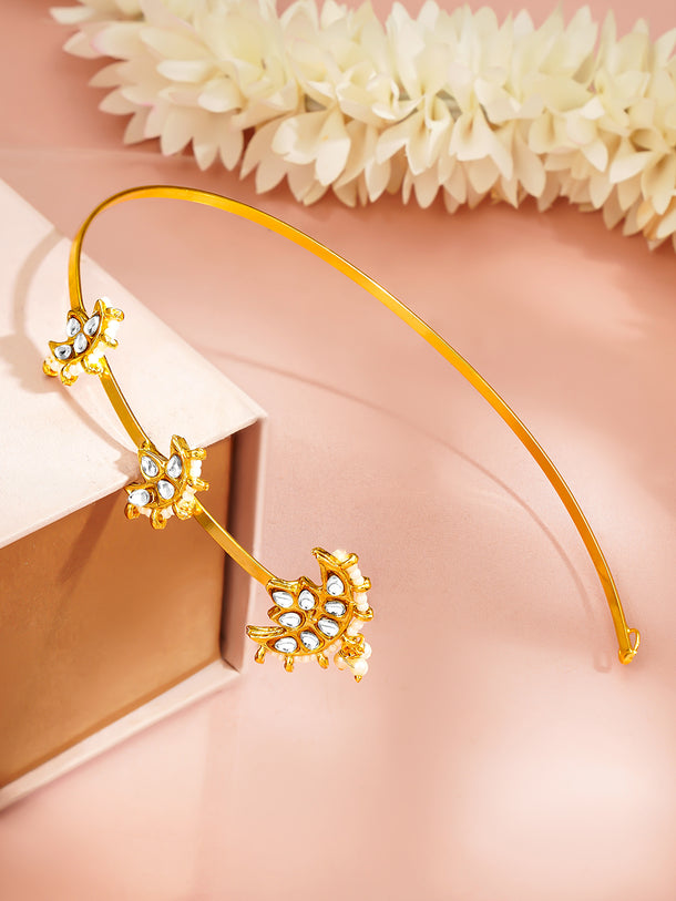 Gold-Plated Kundan Bridal Maang Tikka