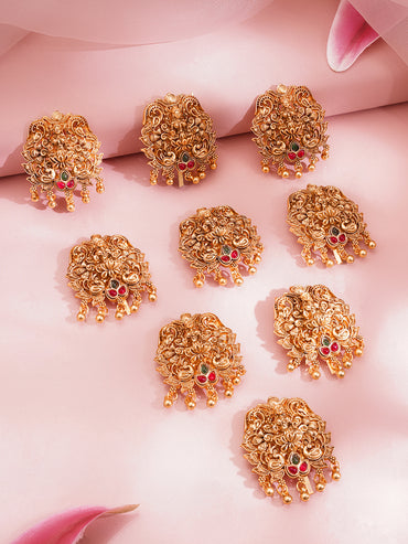 Set of 9 Regal Temple Hair Brooch