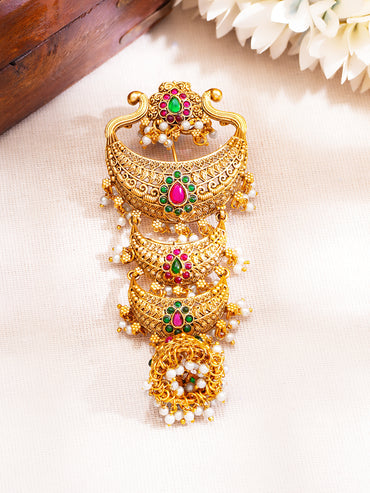 Traditional Gold Layered Braid Hair Accessory