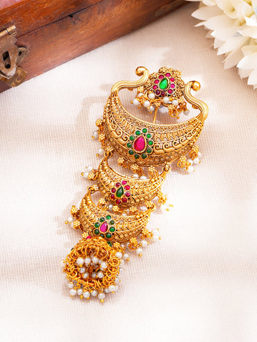 Traditional Gold Layered Braid Hair Accessory