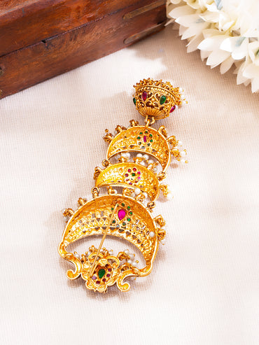 Traditional Gold Layered Braid Hair Accessory