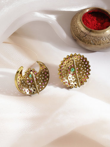 Crescent Kundan Hair Accessories Set