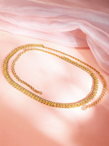 Rubans 18K Gold-Plated Traditional Motif Design Kamarbandh â€“ Perfect for Ethnic Looks