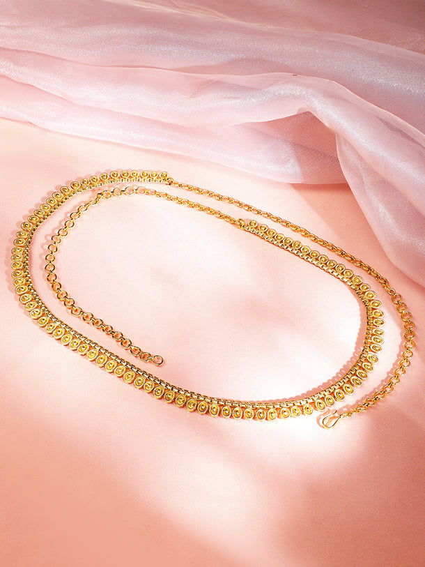 Rubans 18K Gold-Plated Traditional Motif Design Kamarbandh â€“ Perfect for Ethnic Looks