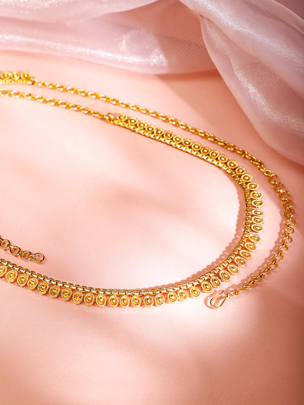 Rubans 18K Gold-Plated Traditional Motif Design Kamarbandh â€“ Perfect for Ethnic Looks