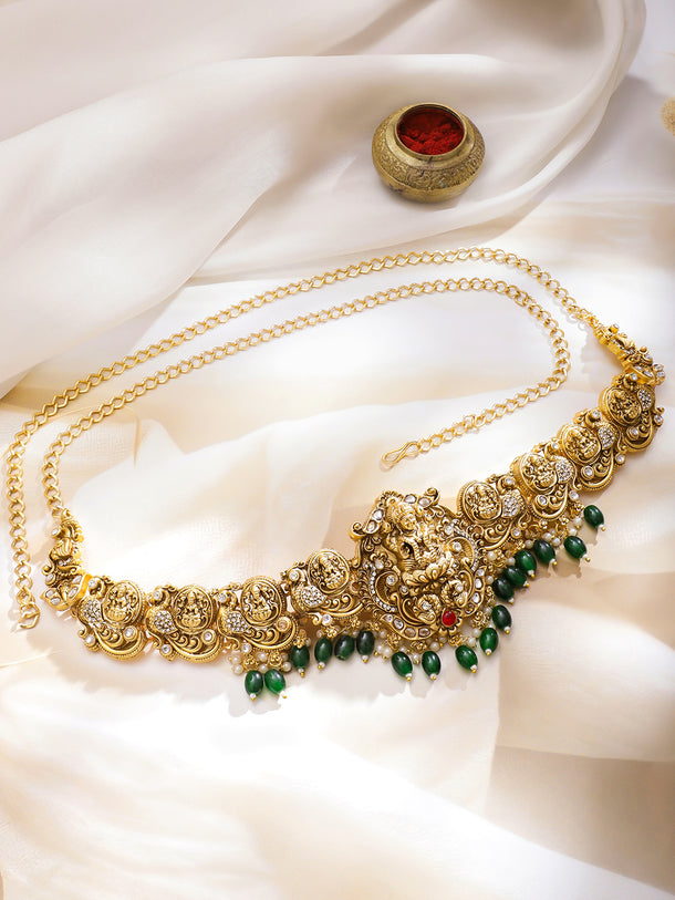 Rubans Artificial Beads Studded Waist Chain Saree Accessories