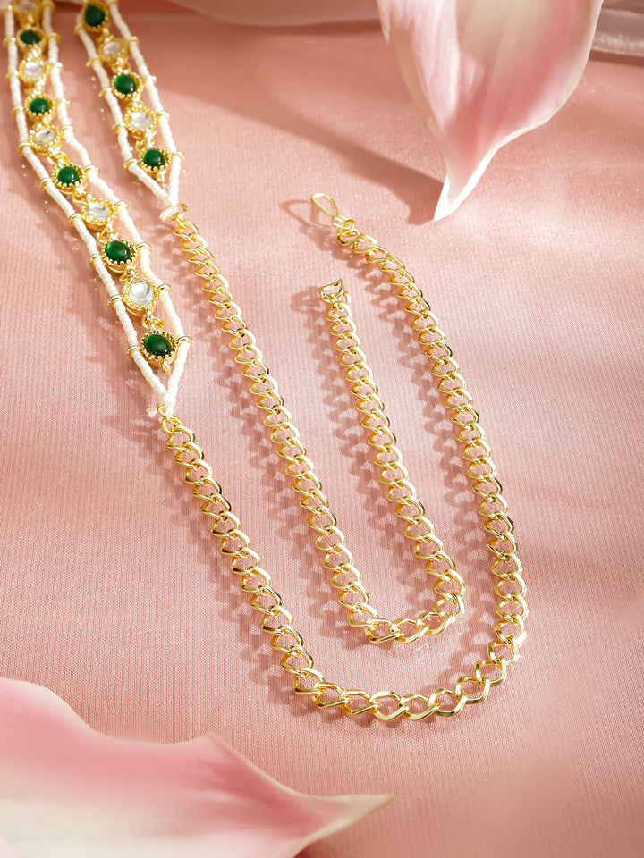 Symphony of Green & White Gems Kamarbandh