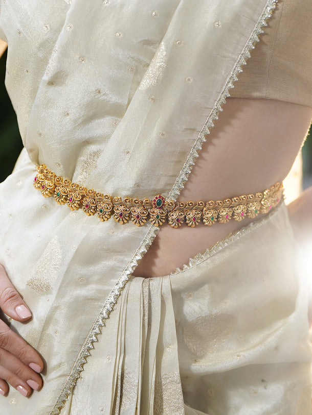 Rubans Artificial Stones Studded Waist Chain Saree Accessories