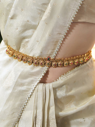 Rubans Artificial Stones Studded Waist Chain Saree Accessories