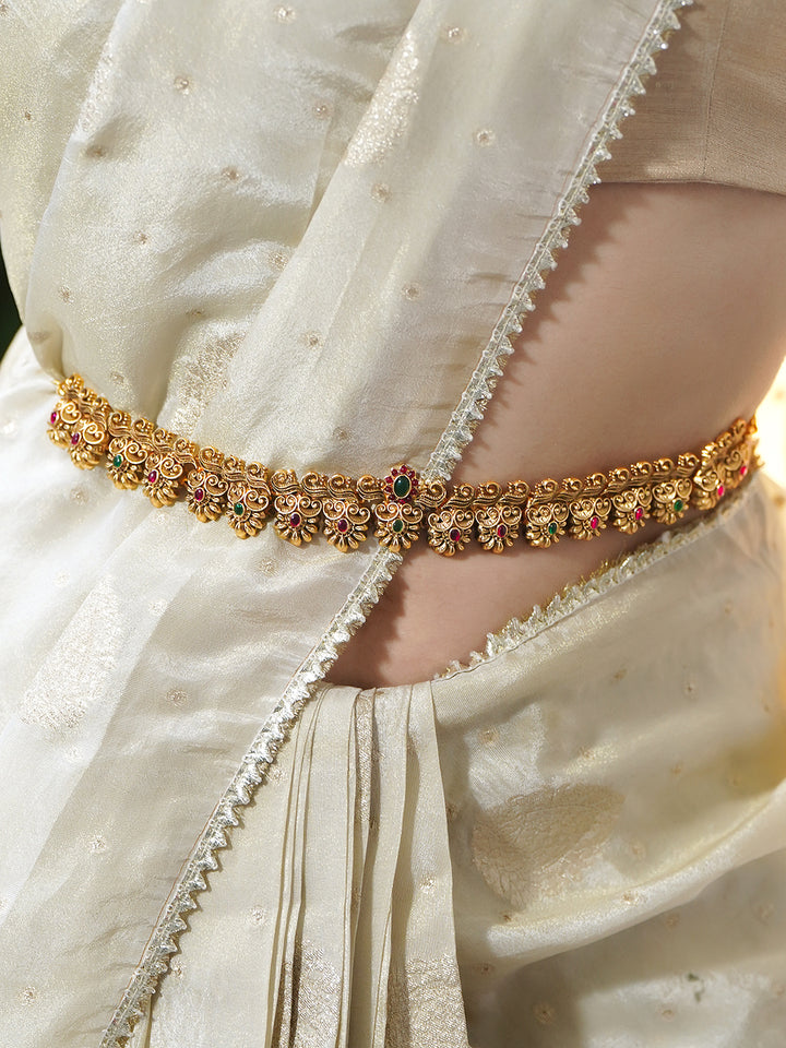 Rubans Artificial Stones Studded Waist Chain Saree Accessories