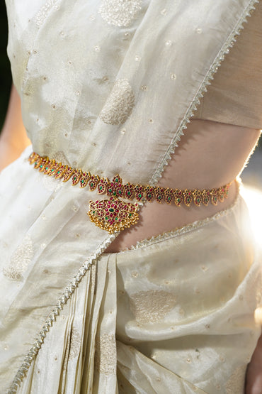 Rubans Artificial Stones Studded Waist Chain Saree Accessories