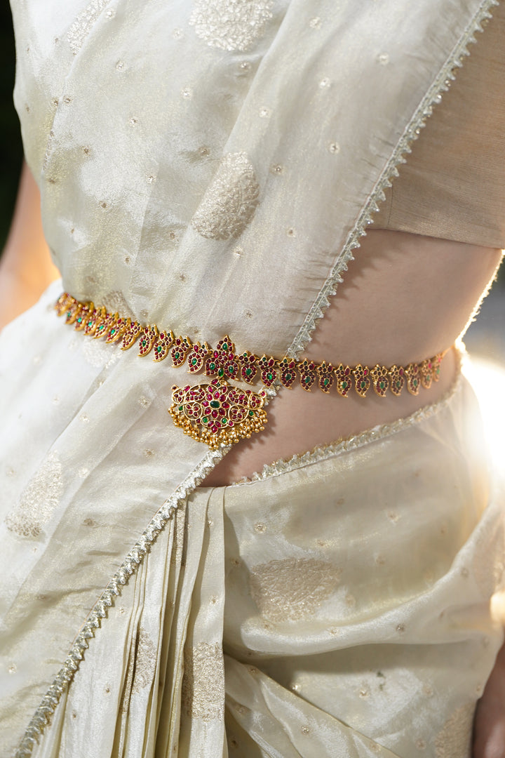 Rubans Artificial Stones Studded Waist Chain Saree Accessories