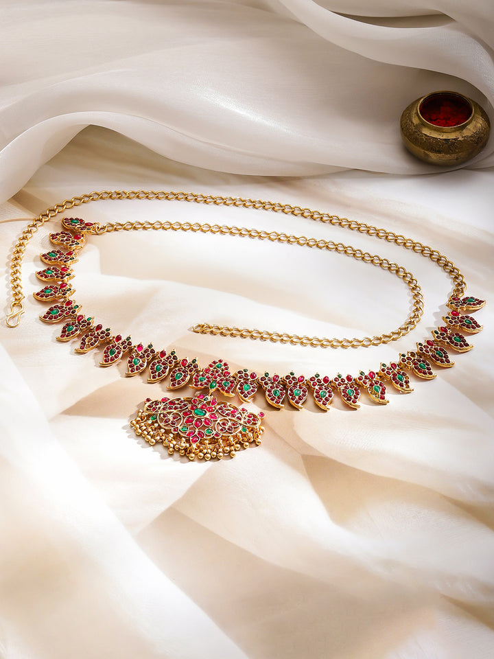 Rubans Artificial Stones Studded Waist Chain Saree Accessories