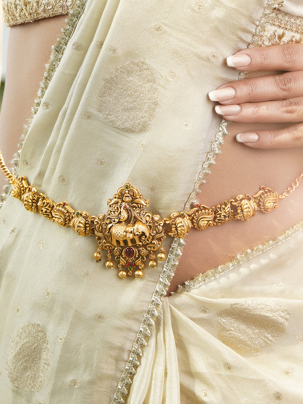 Elephant Motif Golden Kamarbandh