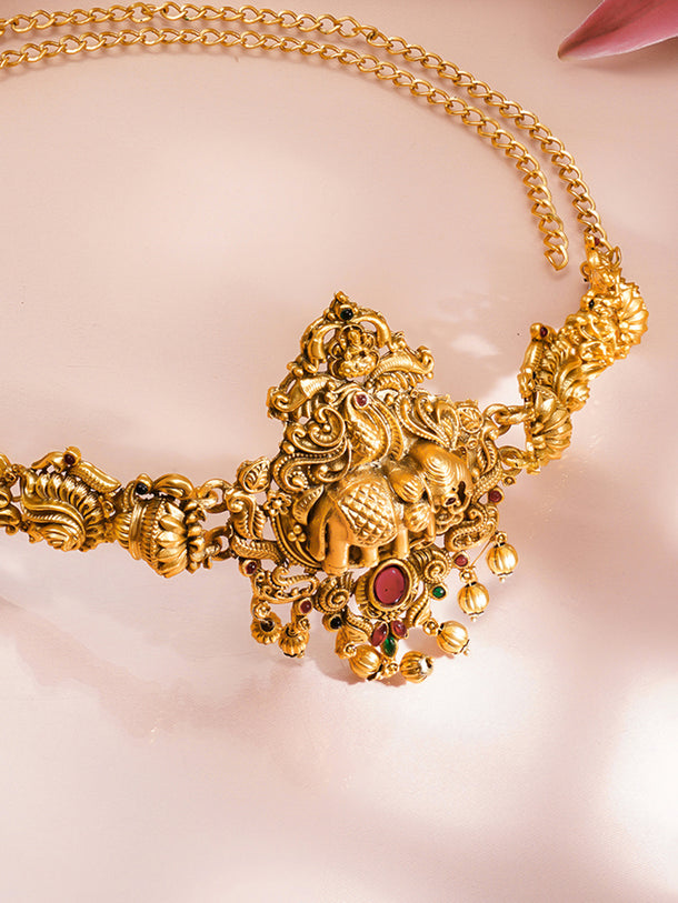 Elephant Motif Golden Kamarbandh