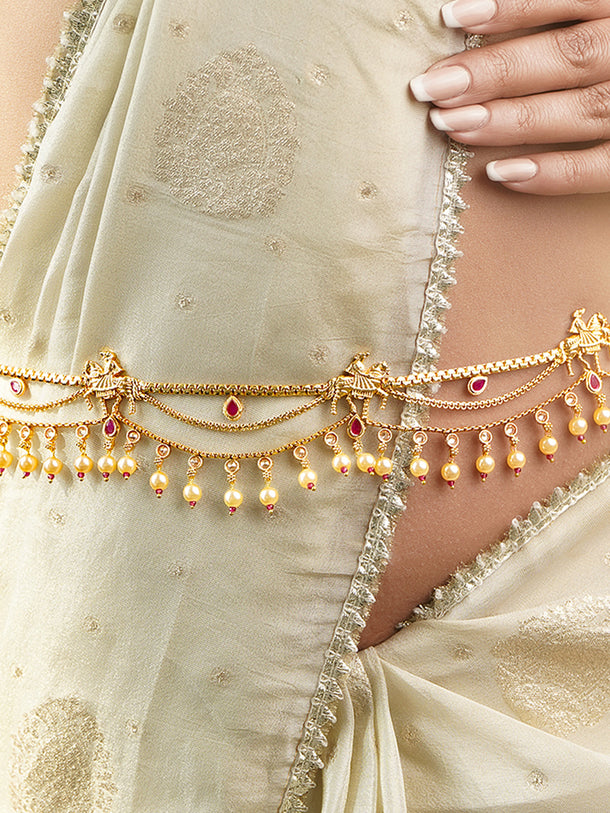 Festive Pearl Charm Kamarbandh