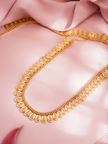 Gold Temple Coin Charm Waist Chain