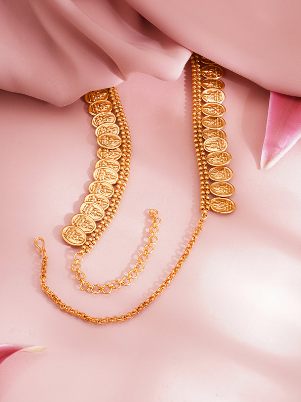 Gold Temple Coin Charm Waist Chain