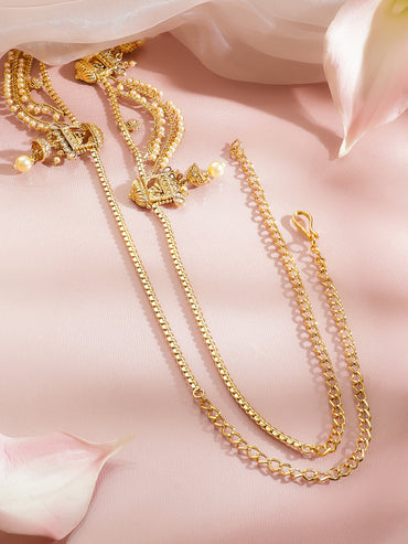 Wedding Shine Gold Pearl Kamarbandh