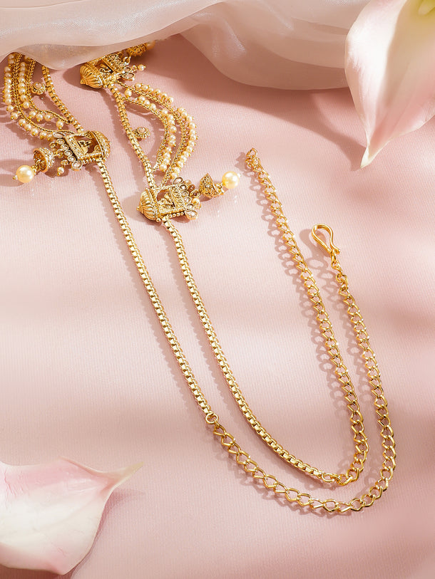Wedding Shine Gold Pearl Kamarbandh