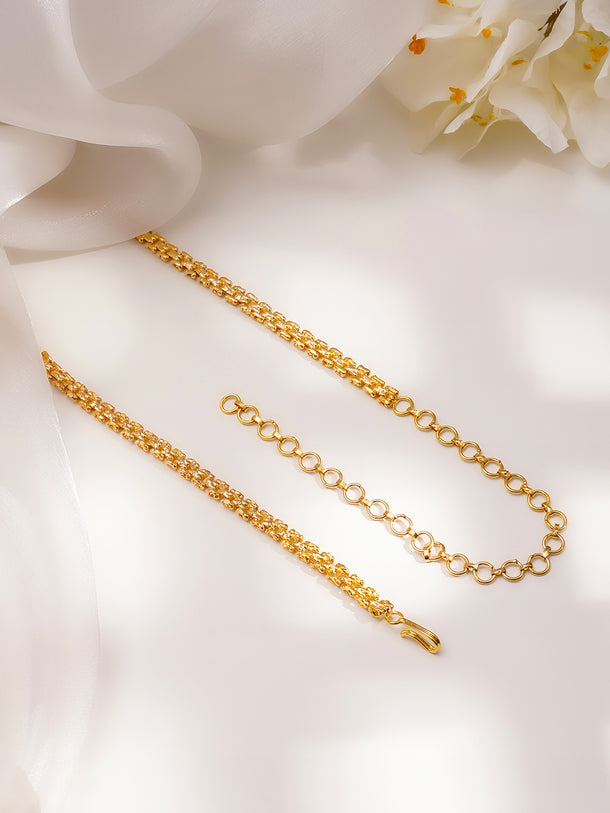 Floral Link Cubic Zirconia Waist Chain