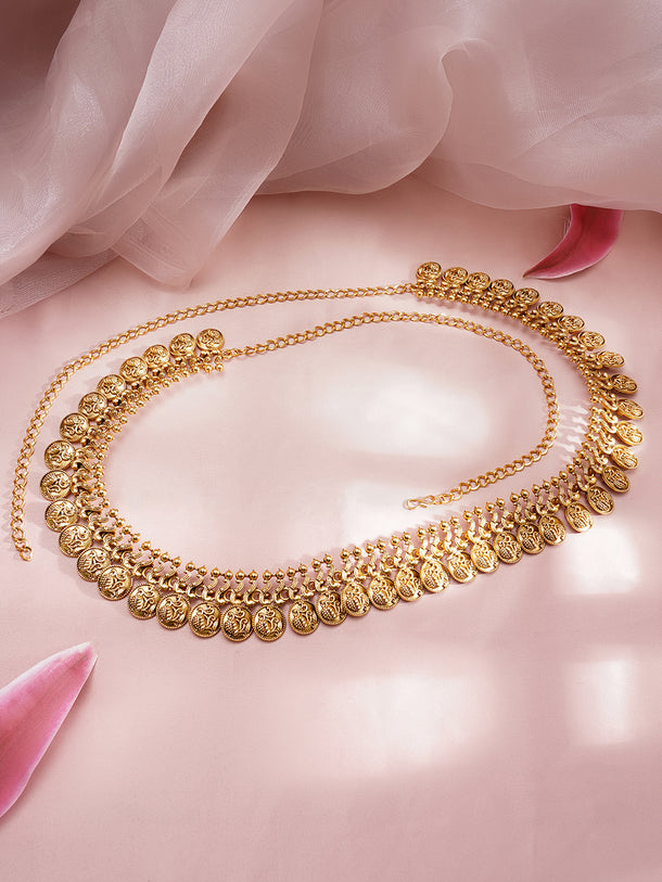 Festive Coins Gold Kamarbandh