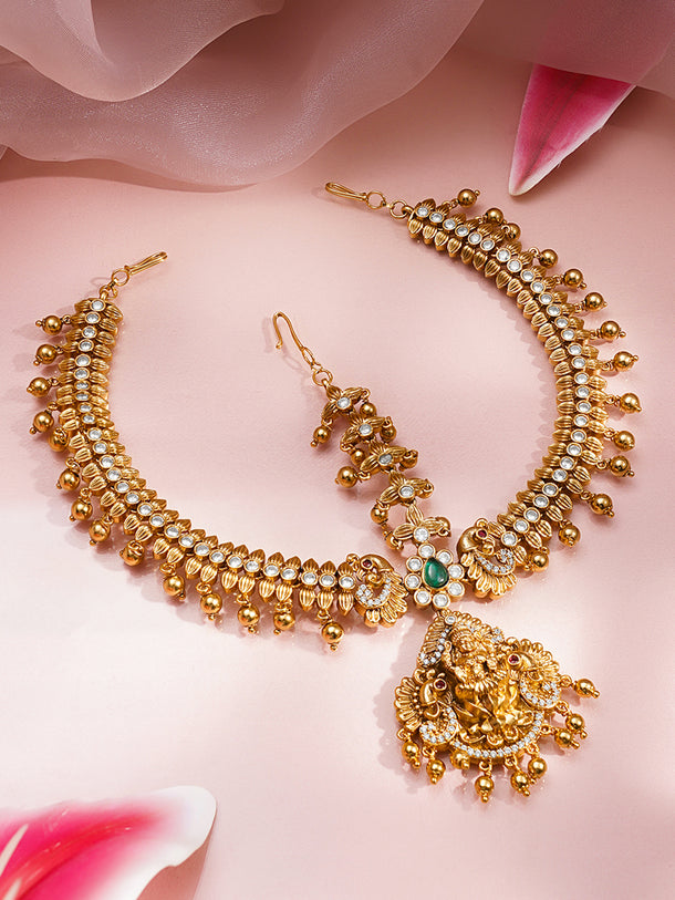Bridal Gold Temple Matha Patti Jewellery