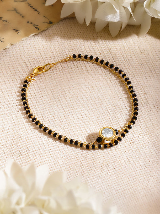 Minimal Gold Mangalsutra Style Bracelet
