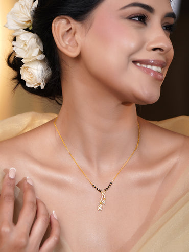 Minimal Gold CZ Mangalsutra Necklace