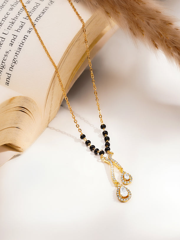 Minimal Gold CZ Mangalsutra Necklace