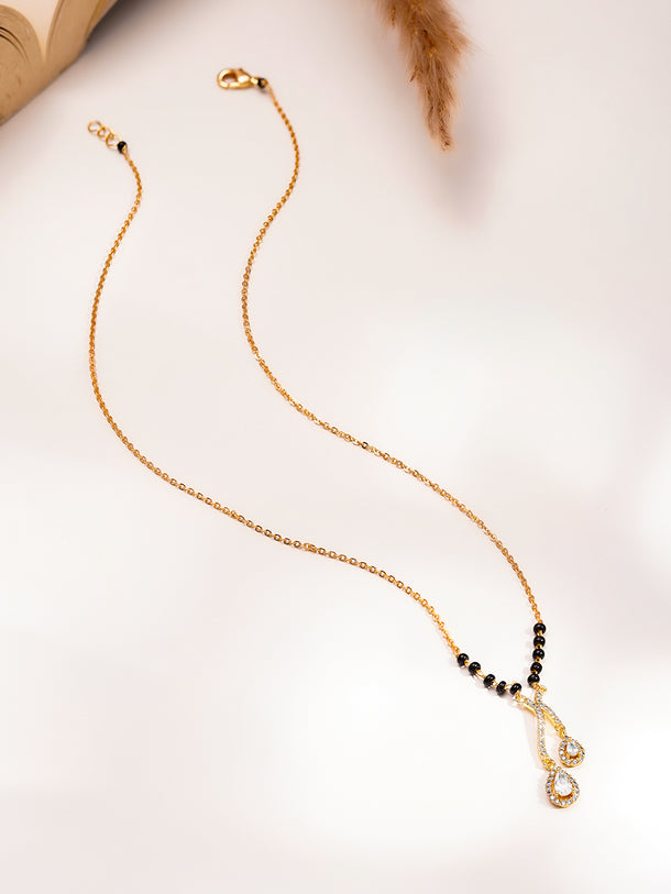Minimal Gold CZ Mangalsutra Necklace