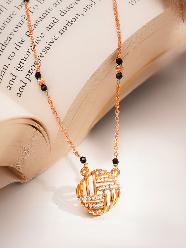 Everyday Gold Black Mangalsutra Necklace