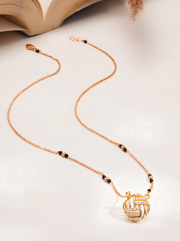 Everyday Gold Black Mangalsutra Necklace