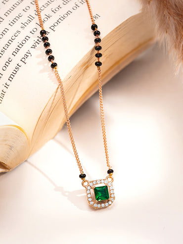 Classic Emerald Diamond Mangalsutra