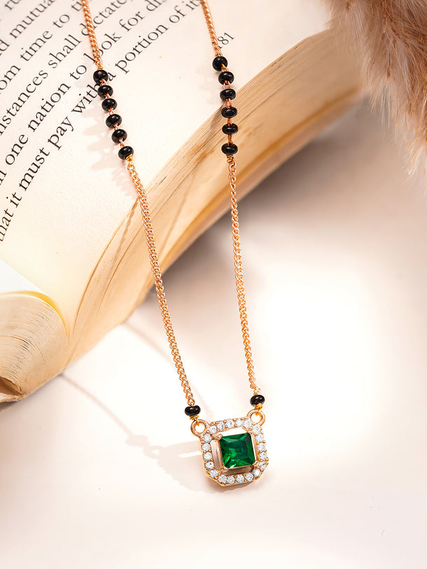 Classic Emerald Diamond Mangalsutra