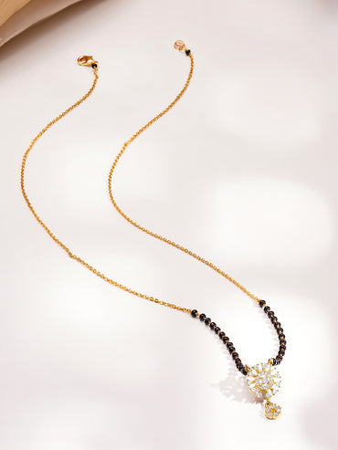 Classic Black Beads American Diamond Mangalsutra