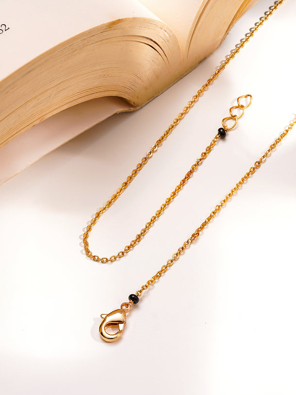 Classic Black Beads American Diamond Mangalsutra