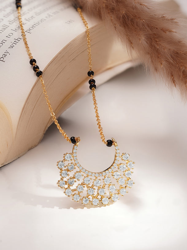 Minimal Bridal Black Beaded Mangalsutra