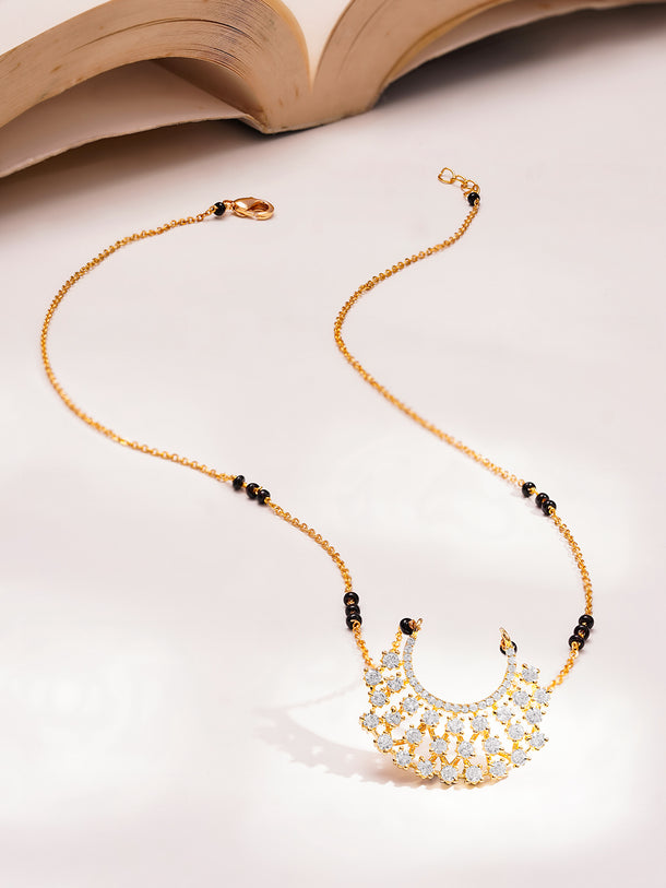 Minimal Bridal Black Beaded Mangalsutra