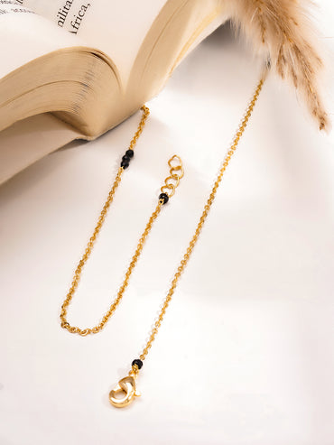 Minimal Gold Emerald Mangalsutra Necklace